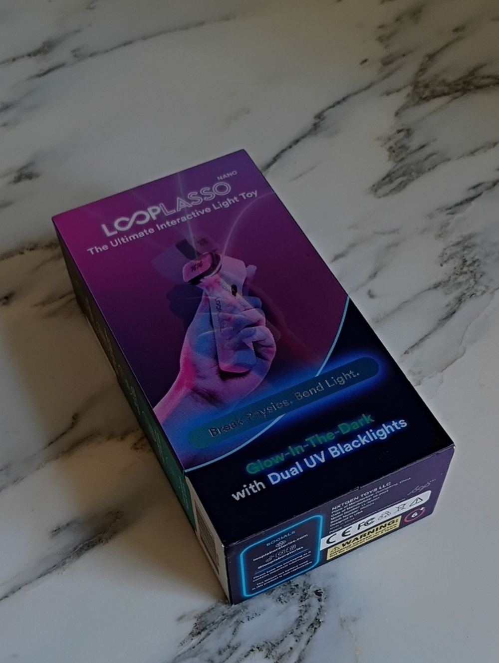 LoopLasso Glow-in-the-Dark Interactive Light Toy - Purple